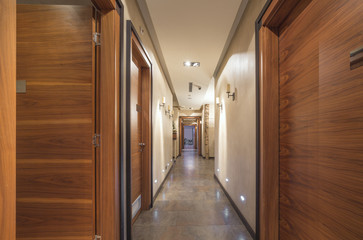 Corridor in wellness center