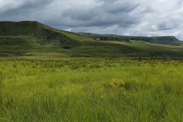 Drakensberg mountain in one stormy day