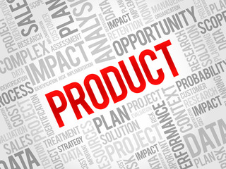 PRODUCT word cloud, business concept