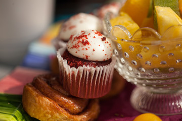 Delicious Breakfast Served On Dining Table