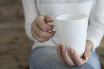Women are drinking coffee at home