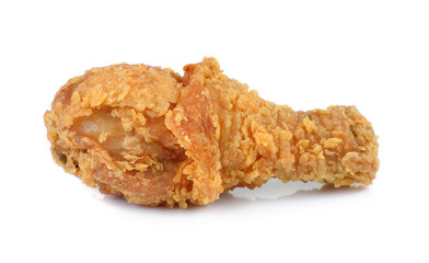fried chicken on white background