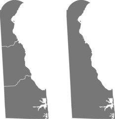 map of Delaware - obrazy, fototapety, plakaty