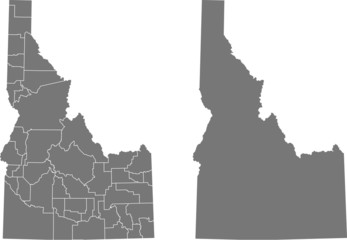 map of Idaho - obrazy, fototapety, plakaty