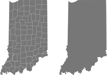 Obraz premium mapa stanu Indiana