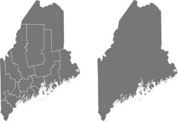 map of Maine - obrazy, fototapety, plakaty