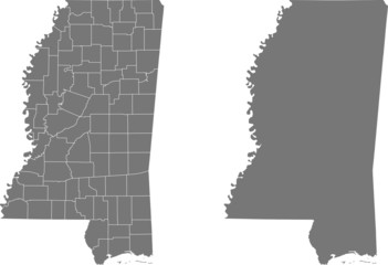 Obraz premium mapa Mississippi