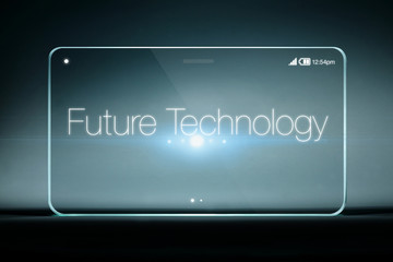 Future technology wording on transparent smartphone