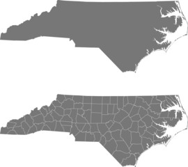 Fototapeta premium map of North Carolina