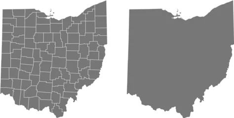 Fotobehang map of Ohio © boreala