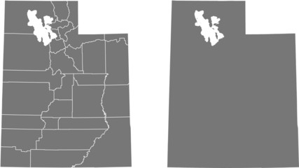 Naklejka premium map of Utah