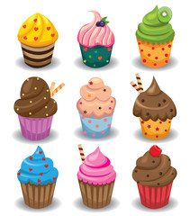 Cupcakes set