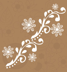 Abstract floral background. Vector.