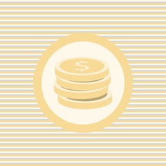 Coins color flat icon