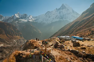 Deurstickers Annapurna Annapurna-basiskamp