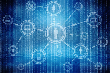 2d abstract business or social networking concept