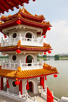 Pagoda on lake