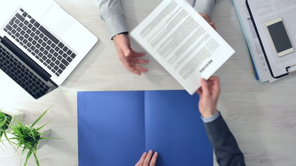 Man employed after a job interview