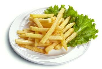 Fried chips on a plate