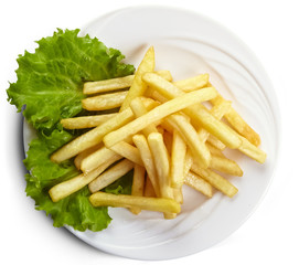 Fried chips on a plate