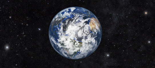 Planet earth with space background