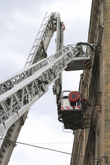 Fototapeta premium Firefighters in action