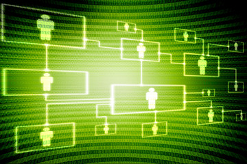 2d abstract business or social networking concept