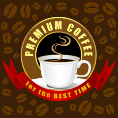 Coffee cup vector, Creative design cafe idea