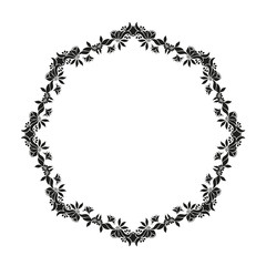 Ornamerntal floral frame. Vector art
