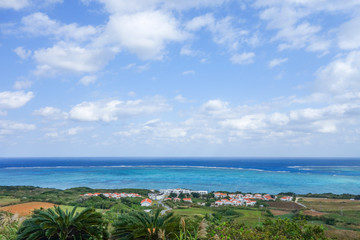 Fototapeta na wymiar 沖縄県　小浜島　大岳からの景色