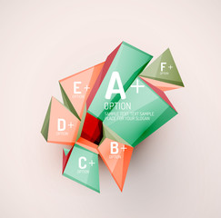 Geometric shapes with sample text. Abstract template