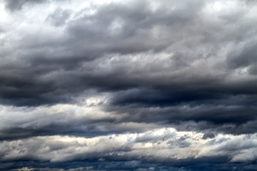 Stormy and black sky , just before starting to rain
