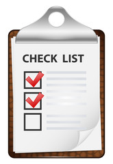 Clipboard with check list. Vector icon 2