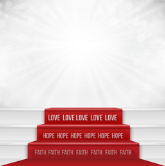Faith Hope Love Concept Bible