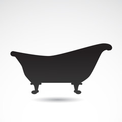 Retro bath VECTOR icon.