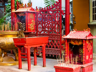 Courtyard in the ancient Temple, Kuala Lumpur, Malaysia