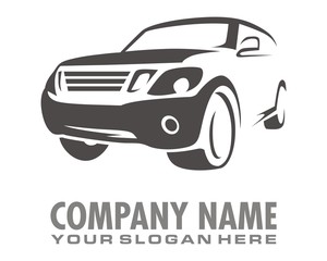 silhouette gray car logo image vector