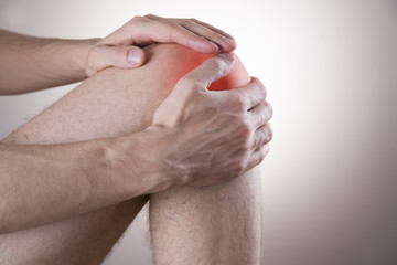 Fototapeta premium Knee pain in men