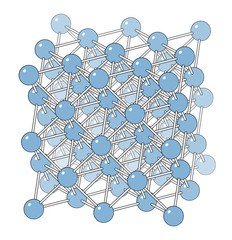 Aluminium (aluminum) metal, crystal structure.