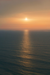 sunset on the ocean
