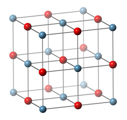 Calcium oxide (CaO, quicklime, burnt lime), crystal structure