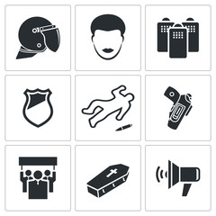 Protest against the police Icons