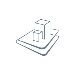 Engineering documentation for construction abstract vector sign