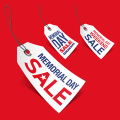 Memorial Day sale tags