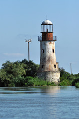 Fototapeta na wymiar Abandoned lighthouse of Sulina, Danube delta