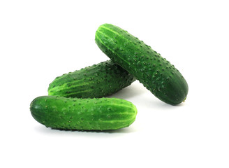 Огурцы на белом фоне