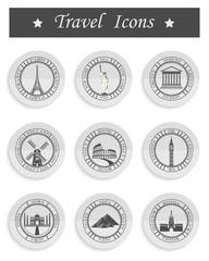 Set of Vector Badges Travel