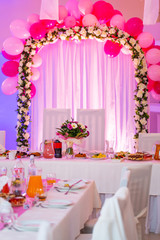 Wedding table decoration and flowers
