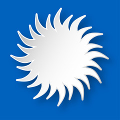 Paper sun on the sky