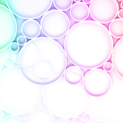 3d pattern with colorful rings over white backdrop